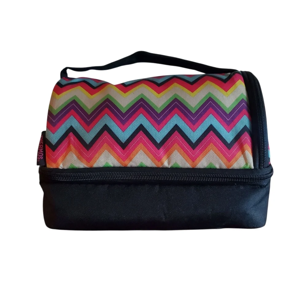Thermos‎ Insulated Lunch Box Multicolor Chevron Pattern 9